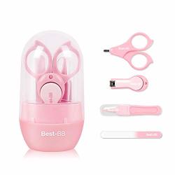 Baby Nail Kit 4 In 1 Including Baby Nail Clippers Nail Scissor Nail File And Tweezer Baby Manicure Kit And Pedicure Kit Designed For