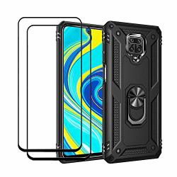 Fadream For Xiaomi Redmi Note 9S 9 PRO 9 Pro Max Case Rugged Shockproof Dual Layer Protective Cover With 360 Kickstand Magnetic Car Mount With Two Tempered