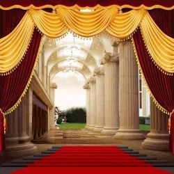 GladsBuy Fancy Hall 6 x 6 Computer Printed Photography Backdrop Indoor Theme Background ZJZ-492