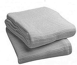 ELAINE KAREN Deluxe 100% Cotton Thermal Blanket Grey