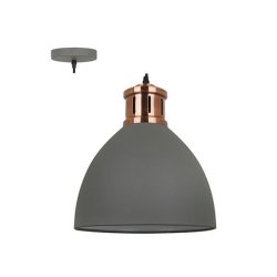 Pendant Steel Grey & Copper E27 1X40W