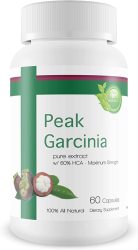 Peak Garcinia- 60% Hca Pure Garcinia Cambogia Extract - Extra Strength - Natural Weight Loss Supplements - Carb Blocker & Appetite Suppressant - All