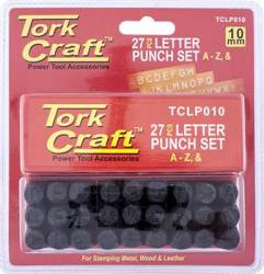 Tork Craft Letter Punch Set 10MM A-z Black Finish