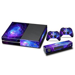 Skins Stickers For Custom Xbox One Controller And Remote Console - Protective Vinyl Decals Covers Games Accessories For Xbox 1 Modded Bundle - Blue Purple Lines