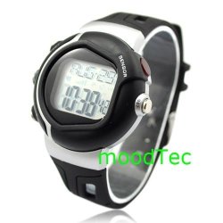 Black Pulse Heart Rate Monitor Calories Counter Fitness Watch