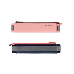 Monopoly Smart Anti-lost Pencil Ballpoint Pen Case Holder Pouch With Embedded Elastic Band - Indie Pink