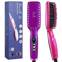Hair Straightener Brush Viti Digital Hair Straightening Comb With Lcd Display Mch Fast Heating And Temperature Control For Men Women Curly Hair
