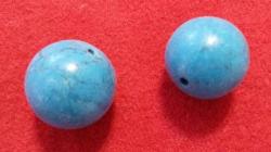 19 X 12mm Round Turquoise Beads