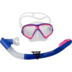Saekodive Silicone Mask & Snorkel Set- Jnr Blue pink