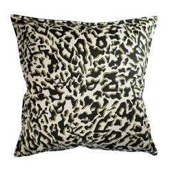 Leopard Ebony & Ivory Velvet Scatter Cushion