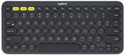 Logitech K380 Multi-device Bluetooth Keyboard With Flow Cross-computer Control And Easy-switch Up To 3 Devices Dark Grey