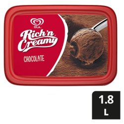 Rich N Creamy Chocte Flavoured Ice Cream Tub 1.8L
