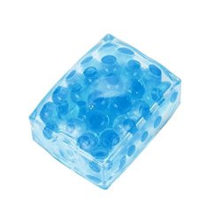 Stress Relief Ball Fimkaul Spongy Bead Stress Ball Squeezable Stress Square Squishy Toy Blue