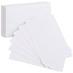 Home Advantage Vertically Ruled White Mini Index Cards, Note Cards
