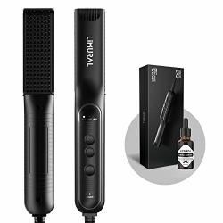 Limural Beard Straightener Comb For Men Multi-functional Hair Or Beard Styling Tool With Upgraded Strong Grip Comb Teeth Portable Heated Hair Straightener Brush For