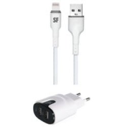 3.4A Dual USB Lightning Wall Charger