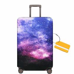 Orgawise Luggage Covers Travel Luggage Cover Spandex Travel Luggage Cover Suitcase Protector Fits 22"-28" Inch Luggage Case +luggage Tag Starry Sky M