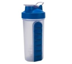Sports And Fitness Bpa Free Plastic Fitness Shaker With Pill Box