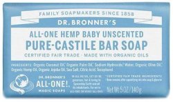 Dr. Bronner's Pure Castile Soap Bar Baby-unscented