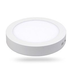 Brightsky 18W Warm White Round Flat LED Panel Light Surface Mounted Ceiling Light Downlight For Kitchen Closet Garage Hallway Equivalent 120W Halogen Lamp