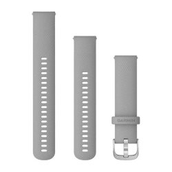 Garmin Quick Release Bands 20 Mm - Powder Gray With Silver Hardware