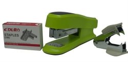 Basic MINI Half Strip Stapler Set Green – Includes Stapler Stapler Remover And MINI Box Of Staples Ergonomic Design Confortable Grip Easy Top