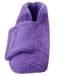 Extra Wide Swollen Feet Slippers - Soft Cozy Comfortable And Plush Bootie Slippers - Mauve XL