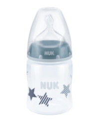 First Choice Nuk Bottle Silicone TEAT-150ML Blue Star 0-6 Months