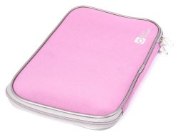 DURAGADGET Pink "travel" Shock Absorbent Neoprene Cover With Dual Zips For Dell Latitude E5410 Core I5 M520 2.4GHZ Notebook Windows 7 Wireless And Asus