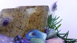 Lavender & Rosemary Crystal Infused Soap - 50G