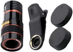Ukcoco Cell Phone Telescope Lens With Universal Clip 8X Zoom Phone Camera Lens For Smartphone