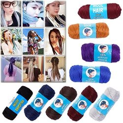 Brazilian Wool Hair 3 Rolls -100% Acrylic Hand & Machine Knitting  Yarn For African Hair Braiding Sengalese Twisting Jumbo Braids crochet Faux  Locs wraps dreadlocks Black Prices, Shop Deals Online