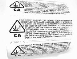 Medical Labels Government Warning Safety Stickers 1 000 Per Roll California Universal Symbol Compliant Identification Ca Decal
