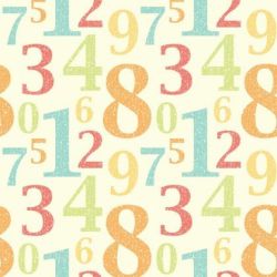 Fine Decor Numbers Wallpaper - Multi