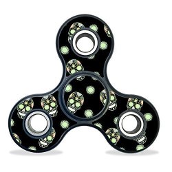 Mightyskins Skin Compatible With Fidget Hand Tri-spinner - Nighttime Skulls Protective Durable And Unique Vinyl Decal Wrap Cover Easy To Apply Remove