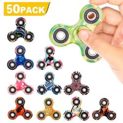 Scione 50 Pack Fidget Spinner Adhd Anxiety Stress Relief Toys For Adults Kids Autism Fidgets Best Edc Hand Spinners Bearing Trispinner Finger Toy Focus