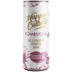 Happy Culture Kombucha Raspberry & Hibiscus 300ML
