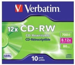 Verbatim - 700MB - Cd-rw 12X - Jewel Case - Box Of 10