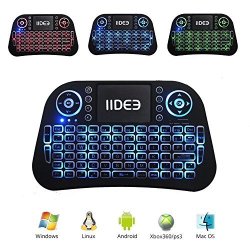 Liir I8 Pro 3-COLORS Backlit Wireless MINI Keyboard With Touchpad Mouse For Raspberry Pi 2 Macos Linux Htpc Iptv Google Android Tv Box Windows Black