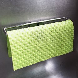 Best Dish Cloth Holder Caddy For Kitchen Sink Premium Stainless Steel No Suction Dishcloth Hanger Dryer For Washcloth Swedish Cloths Not Magnetic. Uses Detachable Adhesive