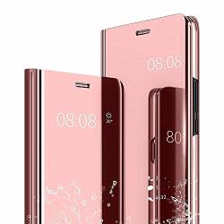 Samsung Galaxy Note 8 Mirror Case Metal Flip Stand Phone Cover Full Protective Case. Samsung Galaxy Note 8 Rose Gold