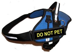 XL Blue Professional Service Dog Harness Includes 2 'do Not Pet' Badges Girth - 35"-46" - Redline K9