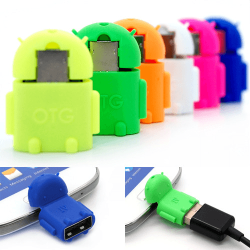 Android Robot Micro Otg Usb Adapter Cable For Mobile Tablet Pc Mp3 mp4 Local Stock