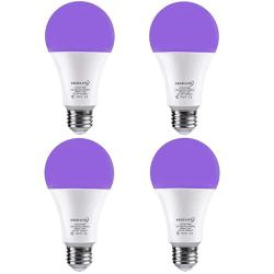 Escolite 7.5W Uv LED Black Light Bulbs A19 E26 E27 Medium Base Black Light Bulb Glow In Dark Uva Level 395-400NM Uv Light Blub For