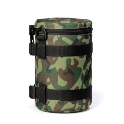 Professional Padded Camera Lens Bag Size 110 Dia X 190MM Lgth - Camouflage