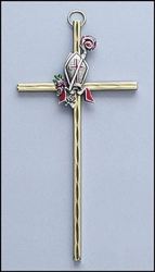 Confirmation Bass & Pewter - Wall Cross - 15.5CM