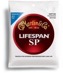 MARTIN MSP7200 Sp Lifespan 92 8 Phosphor Bronze Medium Acoustic Guitar Strings