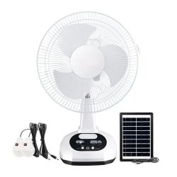 Battery Operated 12 Inch Solar Powered Electric Fan