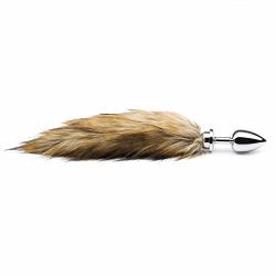 FE3-APY-06-3 17-INCH Metal Friendly Item Plush Fox Tail For Women's Character Beginner Yellow