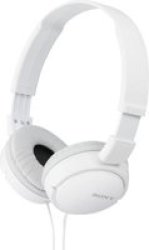 Sony MDR-ZX110 Headphones Earphone Foldable - White